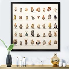 an animal poster with many different kinds of animals on it