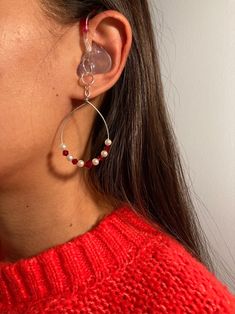 These are medium sized, teardrop, hearing aid earrings. They are lightweight and simple, perfect for everyday use. Sold as a pair, they are available in gold or silver. Smart Jewelry, Hearing Aids, Tear Drop, Bend, Silver, Gold