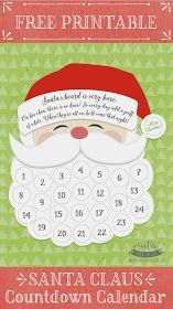 a calendar with santa claus on it and the words, free printable for christmas