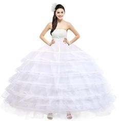 PRICES MAY VARY. ✅EXCELLENT MATERIAL--- Crinoline underskirt for women is made of 100% soft polyester. 6 hoop petticoat is 6 Layer designed with 6 steel hoops.These petticoat skirt could give you strong support to shape your dress perfect and makes it look more puffy and elegant when you dress on. ✅ADJUSTABLE WAIST SIZE---The full length of these petticoat skirts are approx 41'' (from waist to floor length of the crinoline underskirt). petticoats designed with elastic drawstring waistband. The 6 Hoop Petticoat, Prom Dress White, Petticoat Skirt, Crinoline Skirt, Hoop Skirt, Bridal Wedding Dresses, Prom Party Dresses, Drawstring Waistband, Petticoat