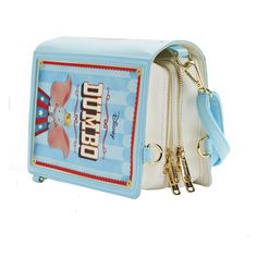 Celebrate more than 80 years of Disney’s Dumbo with a charming interpretation of the animated classic! The Loungefly Dumbo Book Convertible Crossbody Bag portrays the story of everyone’s favorite flying elephant in the form of a book. On the outside of the bag, Dumbo and Timothy Q. Mouse accompany a book cover design complete with the movie’s title printed on the “spine.” Open it up and you’ll find storybook-like artwork of Dumbo’s beginnings. This bag can easily convert into a backpack with the Disney Rectangular Shoulder Bag For Travel, Disney Style Rectangular Shoulder Bag For Travel, Disney Style Shoulder Bag With Removable Pouch, Disney Style Travel Shoulder Satchel Bag, Disney Crossbody Shoulder Bag For Travel, Disney Style Shoulder Bag For Travel, Disney Style Crossbody Shoulder Bag For Travel, Disney Shoulder Bag With Removable Pouch For Travel, Dumbo And Timothy