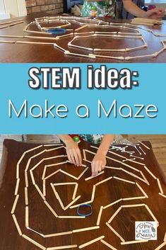 A brilliant maze activity for kids! This maze is full of loose parts play and is an awesome STEM activity as well. Challenge your child to build a maze! Kid Challenges Activities, Stem Activities Elementary, Math Art Activities, Maze For Kids, Elementary Stem, Maze Activity, Steam Challenges, Stem Elementary