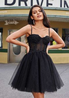 A-line Sweetheart Sleeveless Short/Mini Tulle Homecoming Dress with Appliqued Glitter - Homecoming Dresses - Stacees Glitter Homecoming Dress, Mini Homecoming Dress, Mermaid Ball Gown, Black Homecoming Dress, Mini Homecoming Dresses, Tulle Homecoming Dress, Evening Dresses Cocktail, Sweet 16 Dresses, Wedding Dresses Plus Size