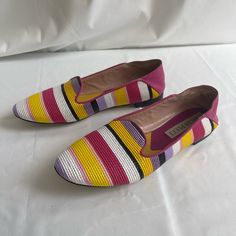 Emilio Pucci Loafers Size 40 / Us 8 Straw / Leather Multi Colour. Made In Italy . $802 . Soft Heel. . Photos Are Part Of Description. Thank You For Looking. Flat Heel Loafers For Summer Galas, Summer Closed Toe Loafers For Galas, Casual Multicolor Loafers For Spring, Spring Gala Flat Loafers, Multicolor Flat Heel Loafers For Spring, Multicolor Closed Toe Loafers For Spring, Yellow Closed Toe Loafers For Summer, Summer Multicolor Slip-on Loafers, Spring Multicolor Closed Toe Loafers