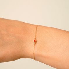 "Don't decide before check out our exclusive sale: https://etsy.me/3baRKIn Stylish red heart bracelet would make a bold statement of love for your loved ones, including yourself. Feel being loved and stylish at the same time with 14k solid gold, the piece is showcasing shiny simplicity. RED*HEART*CHARM*BRACELET ‣ 2 Years Warranty ‣ Free Express International Shipping ‣ Free returns within 30 days from the order date Features * Made to Order. * Material: Solid Gold (real solid gold, no gold-fille Elegant Red Heart Bracelet For Gift, Elegant Red Heart Bracelet Gift, Elegant Red Bracelets With Heart Charm, Elegant Red Bracelet With Heart Charm, Red Dainty Heart Charm Bracelet, Red Bracelets With Heart Charm For Anniversary, Red Heart Bracelet For Valentine's Day Anniversary, Red Heart Bracelet, Gold Jewelry Gift