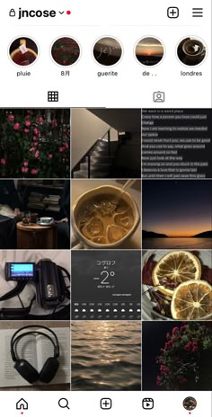 an instagram page with many different pictures