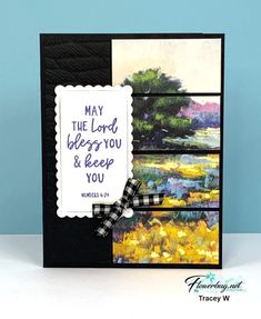 a card with an image of a tree and the words may the lord, belong you & keep you