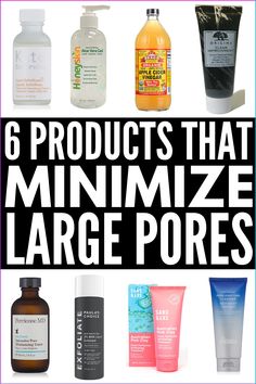 6 Pore Minimizer Products that Work Fast! | If you want to know how to get rid of large pores on your face, and you're looking for tips and products that do the job, we've curated 6 of the best drugstore skincare products that work fast. From charcoal face masks, to toners, to exfoliants, these pore minimizing products are perfect for clogged pores and oily skin. We've also included natural remedies, including a simple homemade astringent and pore cleanser! Pore Minimizer Products, Best Drugstore Skincare Products, Get Rid Of Pores, Soothing Face Mask, Big Pores, Drugstore Products, Face Pores, Pore Minimizer, Charcoal Face Mask