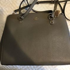 Nwt Coach Purse With Strap. Comes With Dustbag. Elegant Taupe Satchel With Top Handle, Elegant Taupe Bags With Handle Drop, Elegant Taupe Top Handle Satchel, Elegant Taupe Shoulder Bag For Office, Elegant Taupe Satchel With Top Carry Handle, Taupe Double Handle Formal Bag, Classic Taupe Evening Bag, Formal Taupe Double Handle Bag, Taupe Satchel For Formal Occasions