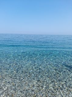 the water is crystal clear and blue