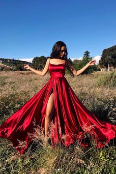 Elegant Prom Dresses Long Satin, Prom Dresses Red Satin, Red Prom Silk Dress, Elegant Formal Dresses Long Red, Red Dress Satin Long, Red Silk Formal Dress, Floor Length Red Dress, Hot Red Prom Dress, Prom Shoes For Red Dress