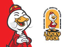 the logo for lucky duck restaurant