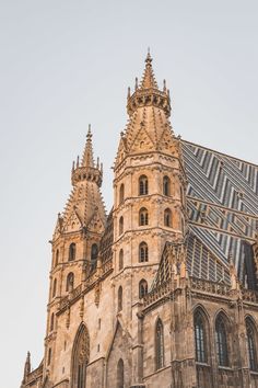 an old building with many spires and windows