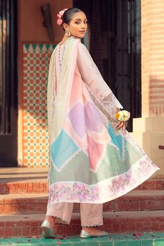 Brand: NoorangiProduct Code: Noorangi D-01 Gull LilaCollection: Angan Premium Unstitched Lawn Collection 2022Fabric: Lawn Dobby Lawn Embroidered Center Panel Dobby Lawn Embroidered Side Panels Dobby Lawn Back Dobby Lawn Embroidered Sleeves Organza Embroidered Border For Sleeves Organza Embroidered Border 1 For Front Organza Embroidered Border 2 For Front Monar Digital Printed Dupatta Organza Embroidered Pallu For Dupatta Organza Embroidered 2 Side Border For Dupatta Cotton Dyed Trouser Noorangi Pakistani Casual Dresses, Side Border, Lawn Work, Fancy Suit, Pakistani Lawn Suits, Iranian Women Fashion, Printed Dupatta, Embroidered Sleeves, Iranian Women