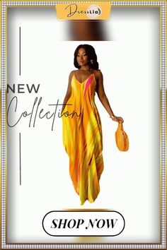 Sexy Fashion Streetwear Tie Dye Print Sleeveless Strap V-neck Women Sundress Loose Maxi Dress V-neck Sleeveless Dress For Summer Beachwear, Orange V-neck Sleeveless Summer Dress, Sleeveless V-neck Beach Dress For Summer, Trendy V-neck Party Sundress, Beach Season V-neck Sleeveless Dress For Party, V-neck Sleeveless Dress For Beach Party, Beach Season V-neck Sleeveless Party Dress, Trendy Sleeveless Dress For Vacation, V-neck Sleeveless Dress For Beach Season