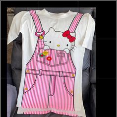 Ig Hanguoyiguan Hello Kitty T-Shirt Dress Size L Lot Of 2 Blue & Pink New With Tags Junior Size Large Playful Short Sleeve Graphic Print Dress, Playful Short Sleeve Dress With Graphic Print, Cute Cotton Dress With Crew Neck, Cotton Dresses With Graphic Print In Cute Style, Pink Hello Kitty T-shirt For Spring, Kawaii Hello Kitty T-shirt For Spring, Pink Short Sleeve Top With Hello Kitty Print, Hello Kitty Kawaii T-shirt For Spring, Spring Kawaii Hello Kitty T-shirt