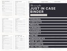 an image of a poster with the words just in case binder