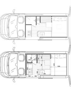 the floor plan for an rv home with two separate rooms and one living room in it