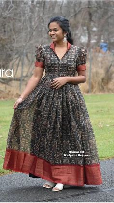 New Model Dresses For Women, Silk Designer Dresses, Frocks Models, Dress From Saree, Long Frocks Indian Designer Dresses, Long Skirt Top Designs