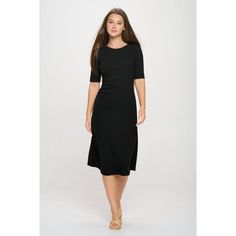 Our Darcy Midi Dress offers a flattering fit for any occasion. The crew neck and Rib Knit material provide a comfortable and versatile style. Elevate your wardrobe with this timeless piece. Made in USA. Machine washable Black Ribbed Dress With Crew Neck, Black Ribbed Crew Neck Dress, Modest Knee-length Stretch Midi Dress, Black Fitted Midi Dress With Crew Neck, Stretch Modest Knee-length Midi Dress, Fitted Casual Midi Dress With Crew Neck, Black Fitted Crew Neck Midi Dress, Casual Fitted Crew Neck Midi Dress, Modest Fitted Black Midi Dress