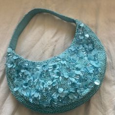 Beautiful Blue Beaded Handbag Thrift Inspo, Beaded Handbag, Mini Bags, Beautiful Blue, Mini Bag, Color Blue, Bag Lady, Handbags, Women Shopping