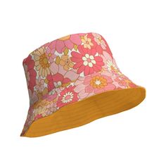 Summer Orange Bucket Hat With Curved Brim, Adjustable Orange Bucket Hat For Spring, Orange Bucket Hat With Curved Brim For Spring, Orange Summer Bucket Hat With Curved Brim, Pink Bucket Hat With Curved Brim For Spring, Pink Cloche Hat For Beach In Spring, Pink Cloche Hat For Spring Beach Outings, Spring Orange Bucket Hat With Curved Brim, Pink Cloche Hat For Spring Beach