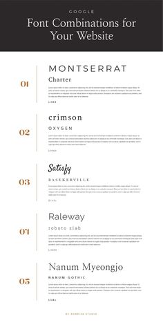 font combinations for your website that are easy to use, and can be used in many ways