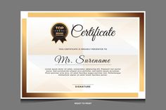 Elegant luxury certificate template design 3142954 Vector Art at Vecteezy