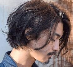 Medium Length Mens Haircuts Asian, Korean Long Hairstyle Men, Asian Male Long Hairstyle, Jaw Length Hair Men, Man Bob Haircut, Asian Male Haircut Long, Shoulder Length Hair Man, Japanese Men Hairstyle Long, Mens Chin Length Hairstyles