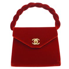 CHANEL Handbag Red Velvet Engraved / Number : 4994326 Pocket : Outside: - , Inside: Zipper Pocket*1 Size(Inch) : W 6.3 x H 5.3 x D 2.8 " Handle Drop. 2.8 " Size(cm) : W 16.0 x H 13.5 x D 7.0 cm Handle Drop. 7.0 cm Color / Material : Red / Velvet Chanel Handbags Red, Twisted Top, Beg Tangan, Shopping Chanel, Logo Stamp, D 2, Chanel Handbags, Chanel Bag, Gucci Bag