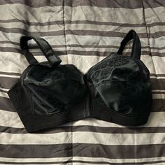 Black Playtex 18 Hour Bra Ultimate Shoulder Comfort Wirefree Bra Size 36c Brand New With Package Full Coverage Black Bra With Medium Bust Support, Black Full Coverage Bra With Medium Bust Support, Black Full Coverage Bra With Padded Cups, Fitted Padded Black Bra, Black Full Coverage Padded Bra, Fitted Black Padded Bra, Black Full Cup Bra With Medium Bust Support, Black Stretch Bra With Padded Cups, Black Full Cup Stretch Bra