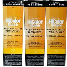 L'oreal HiColor Blonde HiLights Permanent Crème Hair Color 1.74 fl oz L'Oreal HiColor Blonde HiLights Permanent Crème Hair Color is a hair color product designed to create vibrant blonde highlights on naturally dark hair. With this hair color, you can achieve highly-visible and intense blonde highlights without brassiness. The hair color features a rich and no-drip crème formula, allowing for easy control during application and creative techniques. It provides maximum condition and shine to your Loreal Ash Blonde, Loreal Hi Color, Blonde Hilights, Natural Blonde, Shades Of Blonde, Golden Blonde, Permanent Hair Color, Honey Blonde, Ash Blonde