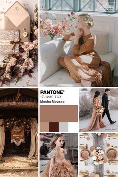 pantone's fall / winter 2016 wedding color palettes