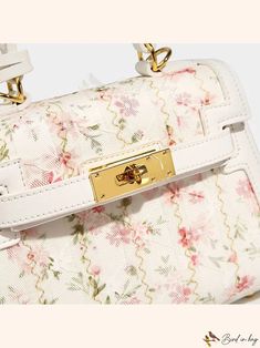 Bird in Bag - Bag female new printing package senior sense of handbag casual shoulder crossbody bag small square bag Spring Rectangular Box Bag With Detachable Strap, Spring Rectangular Satchel, Rectangular Satchel For Spring, Spring Floral Print Rectangular Shoulder Bag, Rectangular Floral Print Shoulder Bag For Spring, Spring Square Satchel With Detachable Handle, Large Capacity Square Satchel For Spring, Spring Large Capacity Square Satchel, Spring Square Satchel With Large Capacity