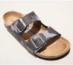 Birkenstock Arizona Soft Slide Sandal Adjustable Buckle Footbed Sandals For Outdoor, Adjustable Buckle Closure Footbed Sandals For Outdoor, Comfortable Adjustable Footbed Sandals With Buckle, Adjustable Slides With Textured Footbed For Outdoor, Outdoor Open Toe Footbed Sandals With Buckle, Outdoor Open Toe Footbed Sandals With Buckle Closure, Comfortable Double Strap Footbed Sandals With Buckle, Comfortable Synthetic Footbed Sandals With Buckle Closure, Comfortable Slides With Buckle Closure And Round Toe