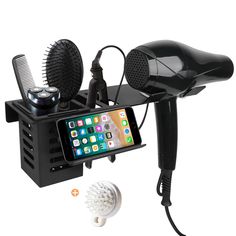 PRICES MAY VARY. 🍷[Upgrade Space]:Yimerlen blow dryer holder wall mount, (LxWxH: 11.6Inx4.3Inx4.1In). 1 Large capacity hollow metal cup, straight hair holder with unique silicone hair dryer holder, upgraded and added mobile phone holder, easy to install, enough space to perfectly place daily bathroom supplies. 🍷[Upgrade Design]: Well-designed, hollow cup, removable and washable, with mobile phone holder, hair straightener holder is convenient and practical. The hair dryer holder with silicone Hair Straightener Holder, Straightener Holder, Blow Dryer Holder, Hair Dryer Straightener, Wall Mounted Hair Dryer, Hair Holder, Hair Tool Organizer, Hair Tool, Hair Dryer Holder