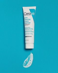 Acne Foaming Cream Cleanser | Benzoyl Peroxide Treatment | CeraVe Benzoyl Peroxide Cleanser, Cera Ve, Cosmetics Products, Acne Cream