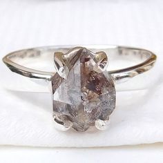 Unique Sterling Silver Solitaire Jewelry, Untreated Silver Crystal Ring In Sterling Silver, Unique Silver Solitaire Jewelry, Unique Sterling Silver Crystal Ring With Prong Setting, Engagement Ring Alexandrite, Silver Anniversary Gifts, Unique Silver Rings, June Birthstone Ring, Ring Marquise