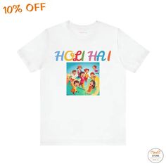 Introducing the Holi hai- festival of colors Unisex Jersey Short Sleeve Tee! This classic unisex jersey short sleeve tee fits like a well-loved favorite. Made from soft cotton and featuring a quality print that will make you fall in love with it over and over again. The ribbed knit collars provide shaping while the tapered shoulders offer a better fit over time. With dual side seams to hold the garment's shape for longer, this tee is a must-have for your wardrobe. Made from 100% Airlume combed and ringspun cotton, this tee is not only stylish but comfortable too. The light fabric (4.2 oz/yd²) and retail fit make it perfect for everyday wear. The tear away label ensures maximum comfort. Available in sizes S, M, L, XL, 2XL, and 3XL, this tee runs true to size. Don't miss out on this trendy a Holi Hai, Festival Of Colors, Burst Of Color, Color Festival, Unisex Shorts, Ice Blue, Jersey Shorts, Yellow White, Light Fabric