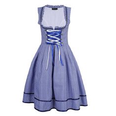 Feature: Women's holiday costumes dress for festival. Splicing suits, cold shoulder, short sleeve, slim fit A swing dress for casual wear. Summer Costume Dress With Short Sleeves, Short Sleeve Summer Costume Dress, Blue Summer Dress For Costume Party, Fitted Dress For Oktoberfest Costume, Fitted Costume Dress For Oktoberfest, Blue Fitted Dress For Oktoberfest, Fitted Blue Dress For Oktoberfest, Carnival Outfit, Womens Cosplay