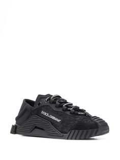 Dolce & Gabbana Contrasting Panel Sneakers Ss20 | Farfetch.com Black Sneakers Outfit, Sneakers 2022, Dolce Gabbana Sneakers, Aesthetic Shoes, All About Shoes, Sneakers Outfit, Puma Platform Sneakers, Black Sneakers, Designer Sneakers