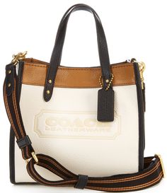 Luxury Coach Bags With Textured Leather, Coach Clothes, Coach Field Tote, Coach Field Tote 30, Coach Tote Bag Outfit, Coach Bags Handbags, Coach Tote Bag, Coach Hobo Tote Bag With Branded Hardware, Coach Bags With Large Capacity For On-the-go