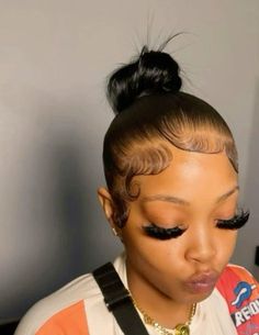 Edges On Ponytail, Natural Edges On Wig, Baddie Edges, Ponytail Edges, Natural Ponytails For Black Hair, Hair Inspiration Natural, Simple Edges