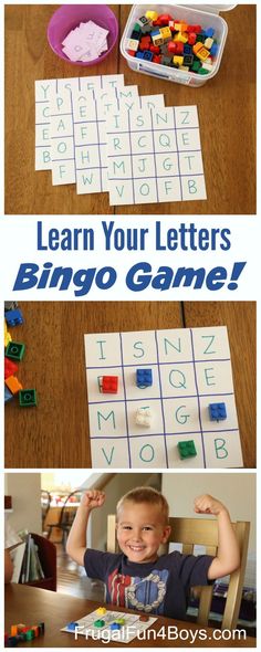 the words learn your letters and numbers with this game for kids to practice letter recognition