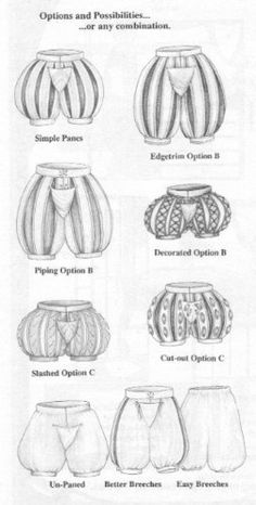 Amazon.com: Medieval and Renaissance Paned Slops and Breeches Pattern Breeches Pattern, 16th Century Fashion, Tudor Fashion, History Fashion