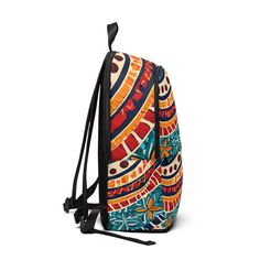 Fashion Backpack Waterproof Abstract Vibrant Multicolor Pattern 61374. This fashion-forward backpack is crafted with trendy canvas and is designed to exude urban chic seamless style and functionality. Whether you're exploring the city streets, going to school, the gym, or jet-setting across the globe, this backpack caters to your every need with its sophisticated design and versatile features. From trendy accented style to modern minimalist touches, each this bag reflects impeccable craftsmanship and timeless appeal. This backpack offers something for every personality and occasion. Embrace the art of fashion with this must-have backpack bag that effortlessly combines practicality with high-end style. Made of 15.5 oz. Soft Nylon Lightweight and waterproof Adjustable shoulder straps Perfect Floral Prints Fashion, Backpack Waterproof, Going To School, Backpack Bag, Urban Chic, Sophisticated Design, City Streets, Boho Floral, Jet Set