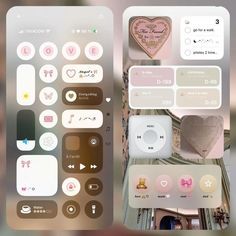 an iphone screen with various stickers on it and the text, i love you