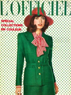 French Vintage Fashion, Jean Louis Scherrer, Paris March, Vintage Fashion Magazine, Ysl Saint Laurent, Jean Patou, Fashion Magazine Cover