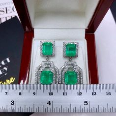 "IN STOCK, READY FOR SHIPPING! ENJOY OUR WORRY-FREE SERVICE AND THE DAZZLING, GENUINE JEWELRY WE DESIGN AND HANDCRAFT WITH LOVE❤️ ONE OF A KIND HANDCRAFTED EARRINGS! READY FOR SHIPPING! GIFT WRAP AVAILABLE! FREE UPS EXPRESS! \"You will get the best emeralds from one of the most experienced emeralds wholesalers in the world -- So Perfect Jewelry\" ONE OF A KIND HANDCRAFTED EARRINGS. BEYOND PRECIOUS! STUNNING, Art Deco, 11.46TCW, Certified COLOMBIAN Emerald earrings. UNIQUE DESIGN! ONE OF A KIND! Luxury Gia Certified Jewelry For Evening, Luxury Gemstone Bridal Earrings For Formal Occasion, Luxury Gemstone Chandelier Earrings For Formal Occasions, Luxury Platinum Gemstone Earrings, Luxury Emerald Diamond Earrings For Wedding, Luxury Gia Certified Dangle Diamond Earrings, Luxury Bridal Dangle Earrings With Gemstones, Luxury Gemstone Chandelier Earrings For Wedding, Gia Certified Drop Jewelry For Formal Occasions