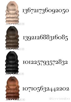 different types of hair are shown in this graphic style, with the numbers below them